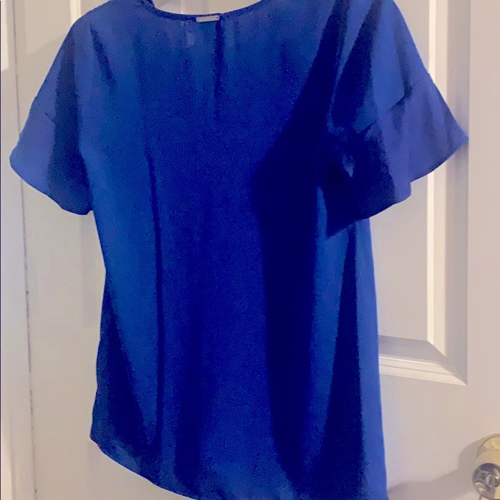 Ruffled sleeve micheal kors blouse